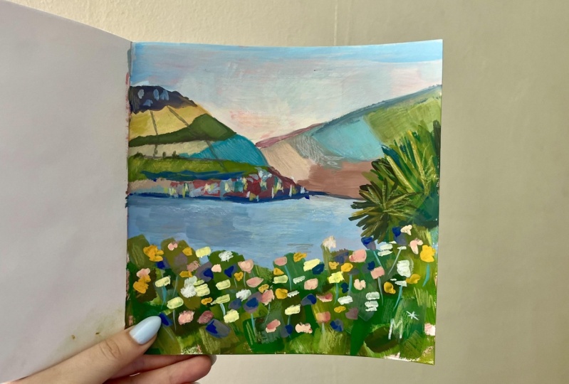 Portugal Landscape Gouache