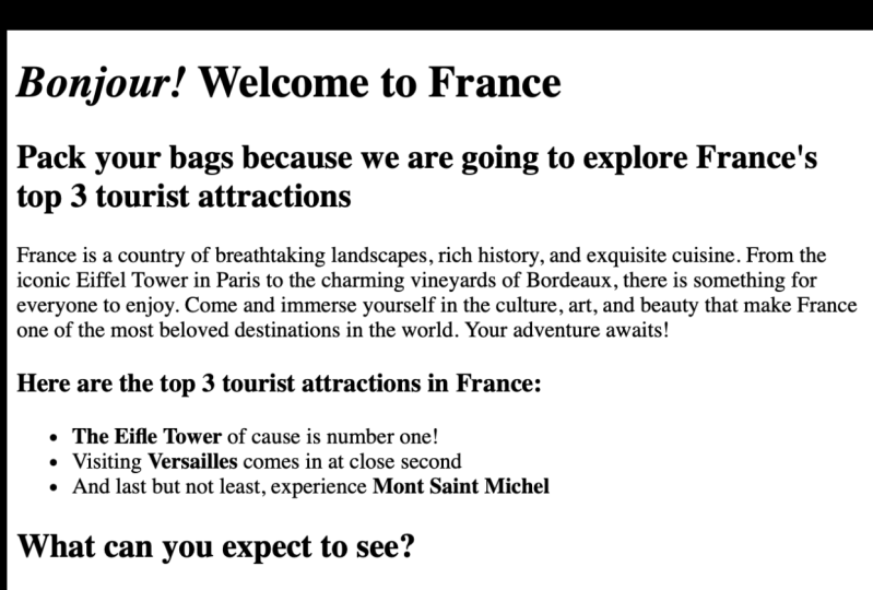 Welcome to France