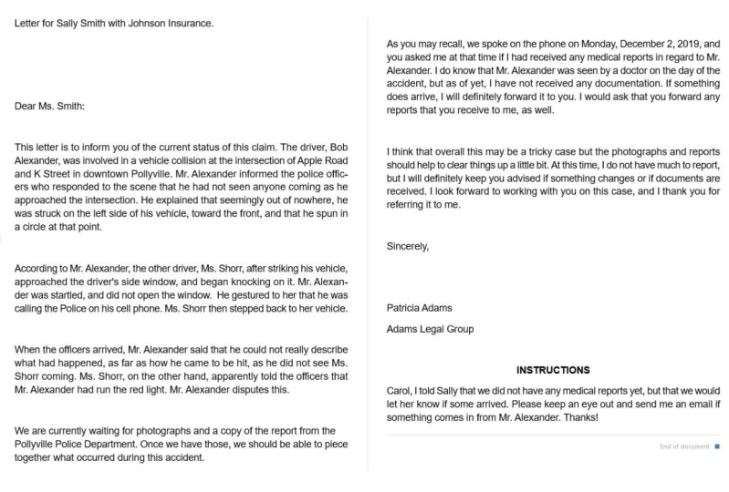 Letter for Sally Smith