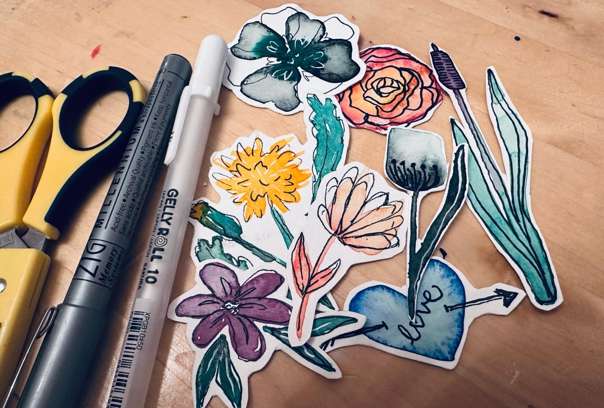 Sweet Watercolor Flowers - student project