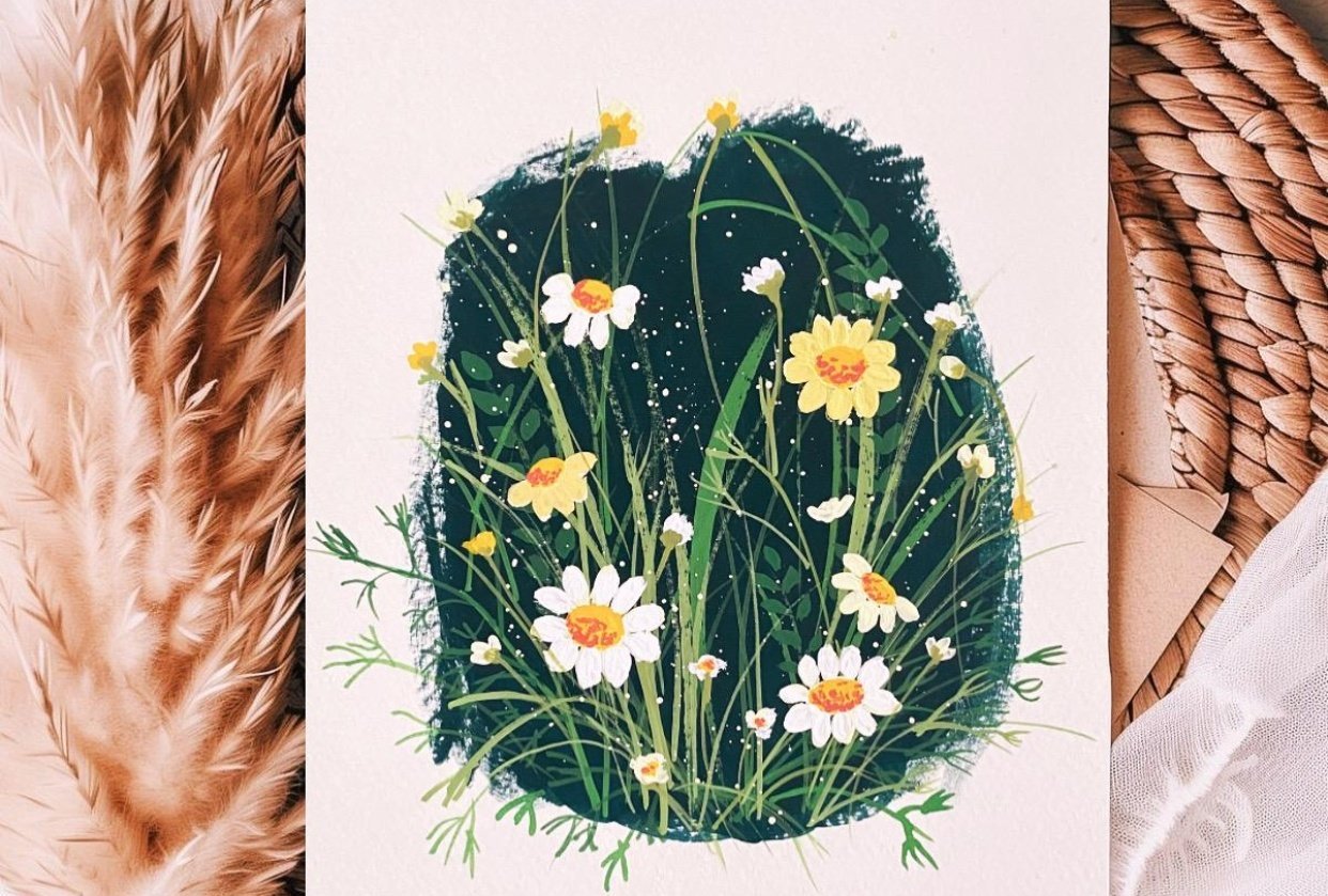 Blooming with Gouache - student project