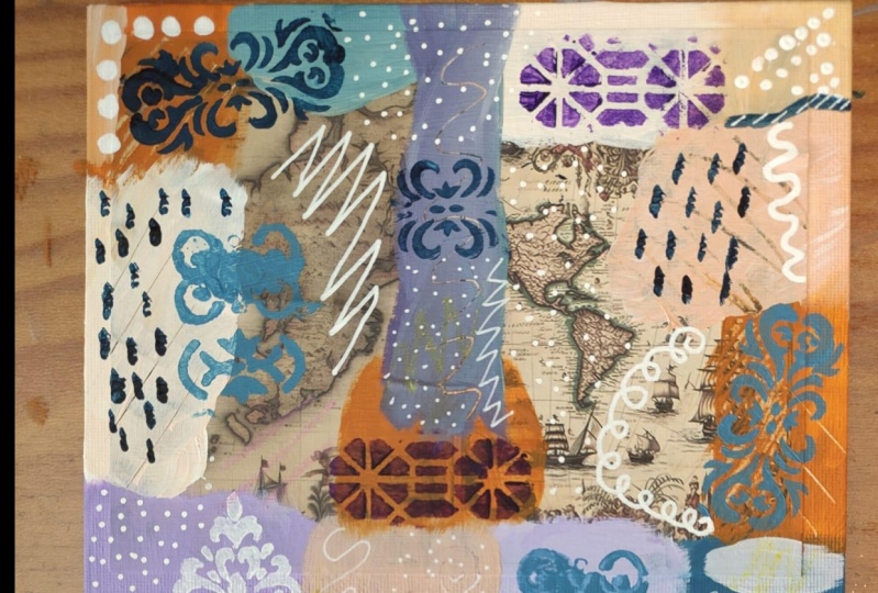Mixed media painting