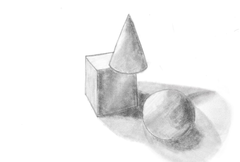Digital Sketch - 3 objects
