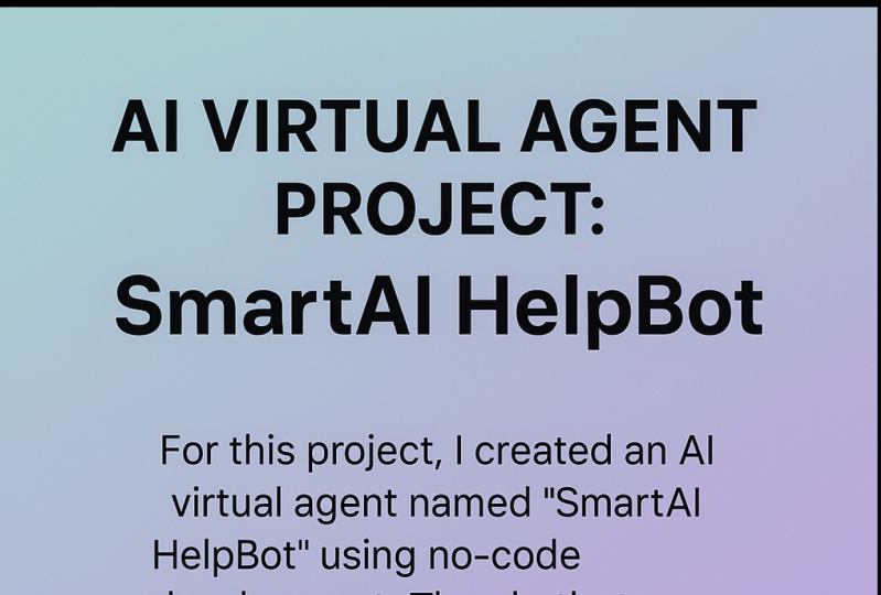Creating AI Virtual Agents For Beginners (No Coding Development, Web ...