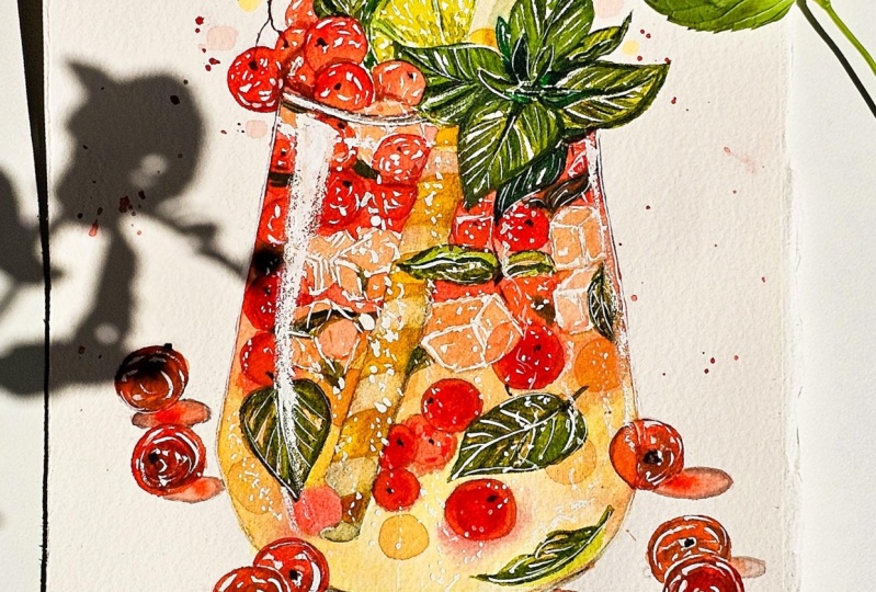 Red currant Fizzy Drink. ..