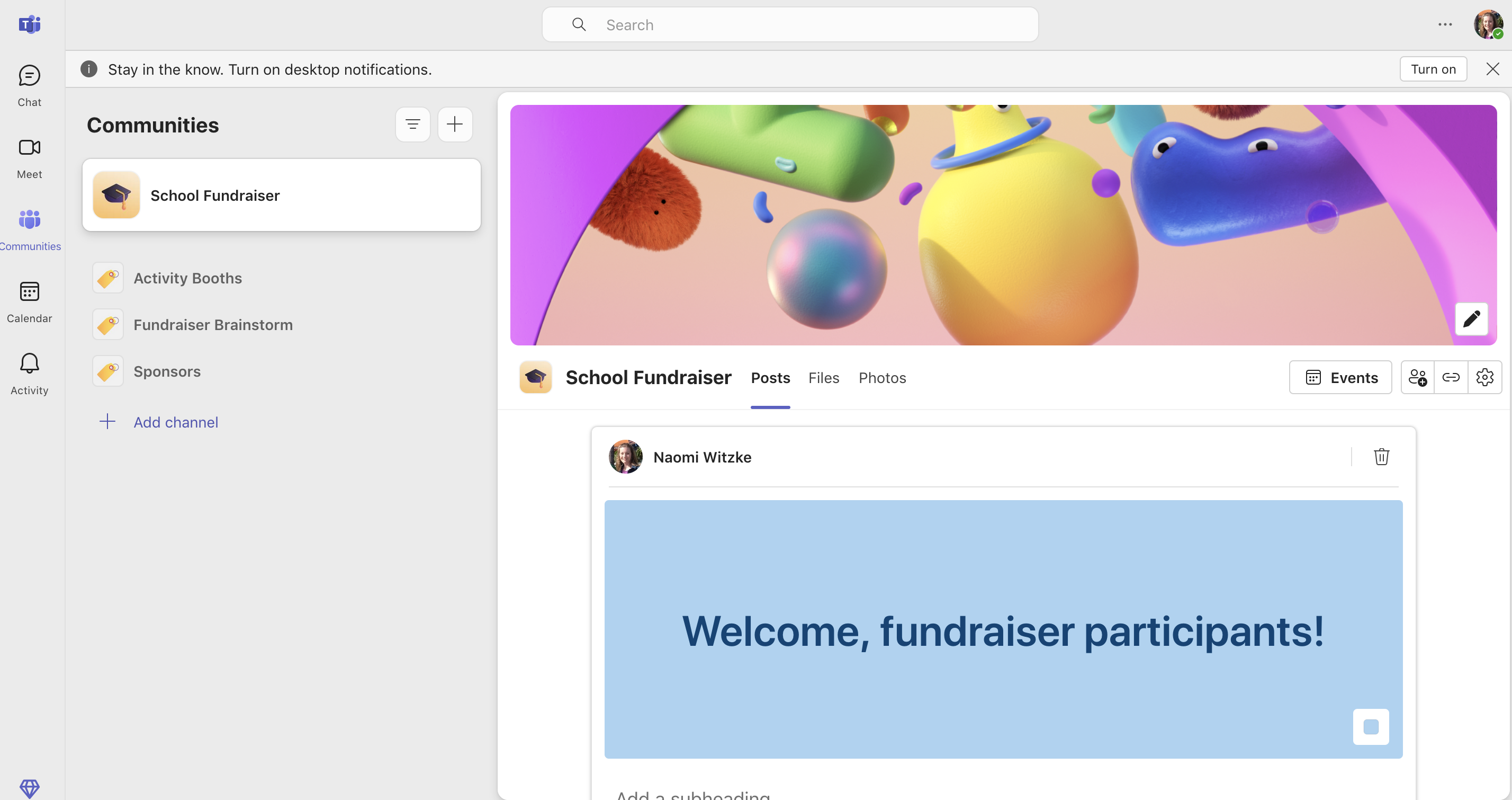 Exploring Teams - student project