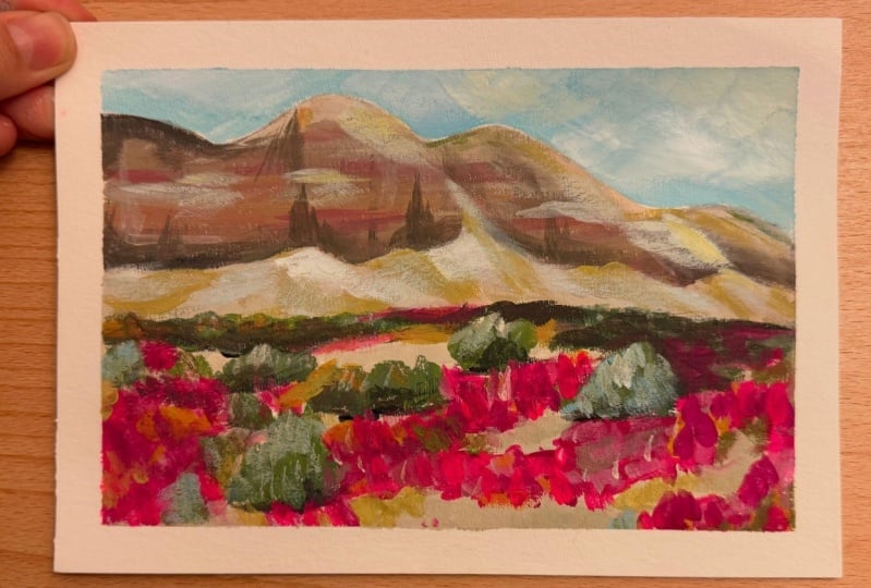Abstract landscape using reference photo