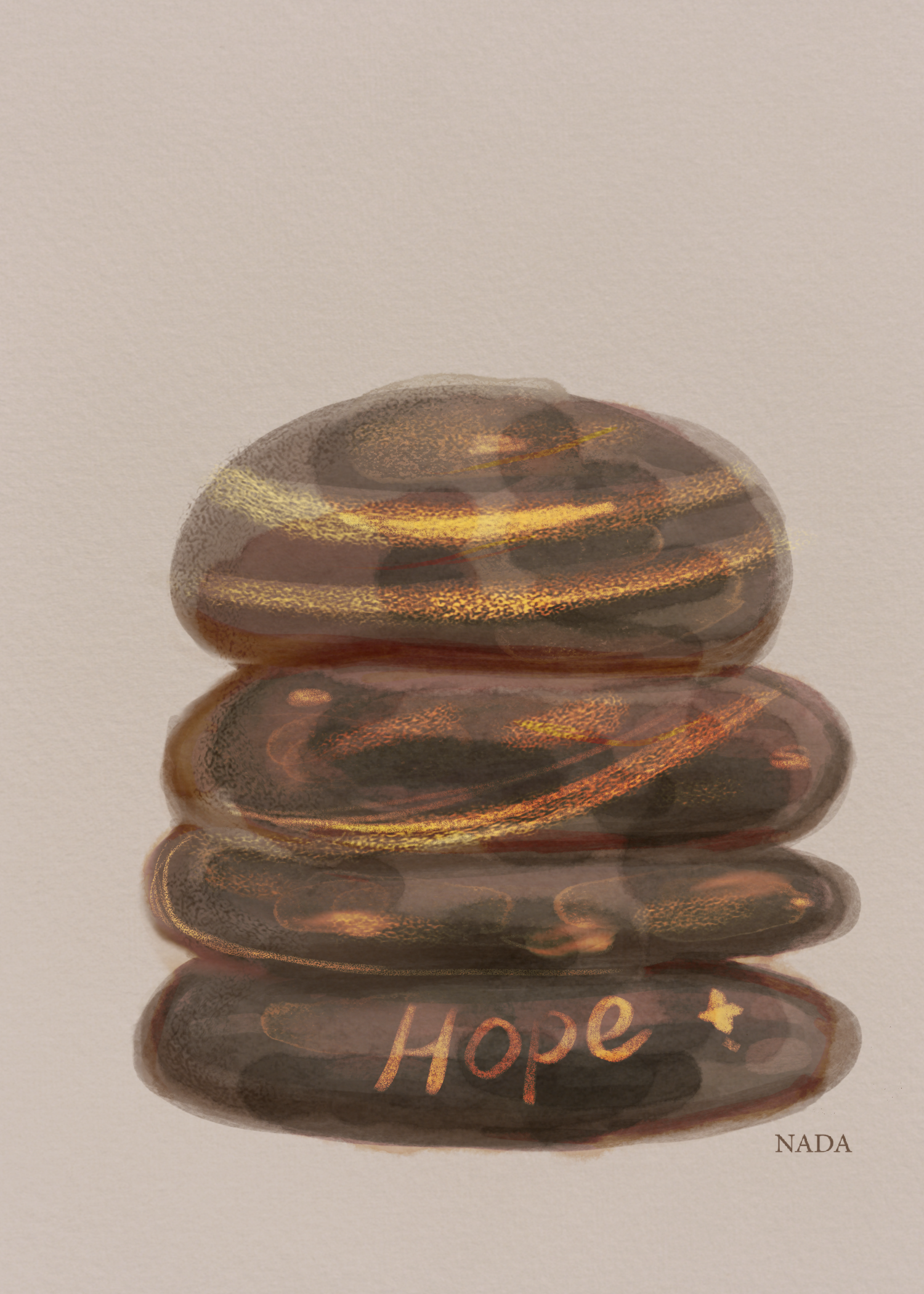 Draw A rock stack in procreate - student project