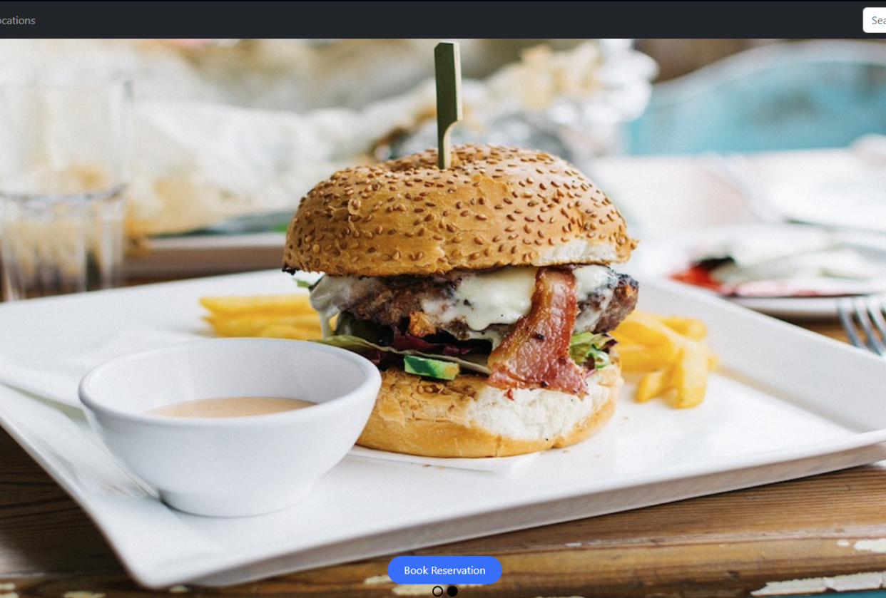 Gourmet Burger Webpage + Song Finder - student project