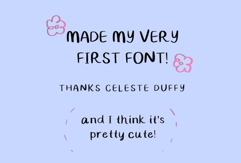 Handwritten font by me