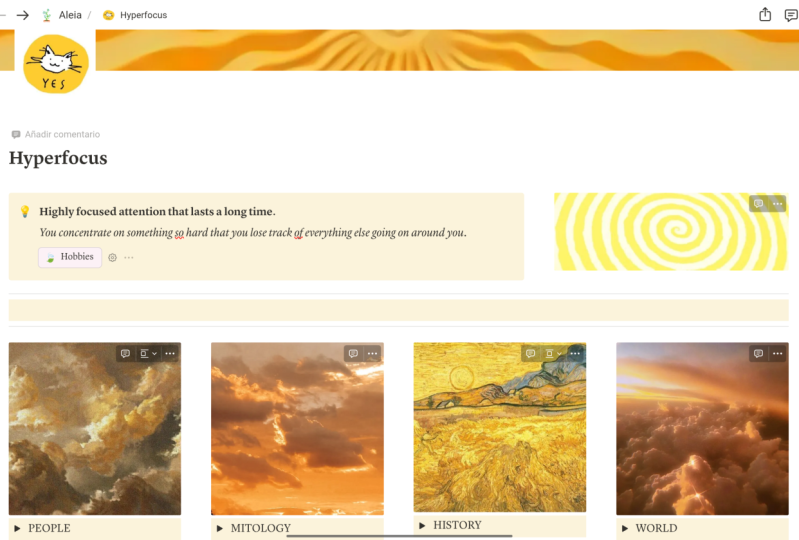 Notion page