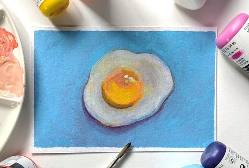 Gouache Practice: The Egg