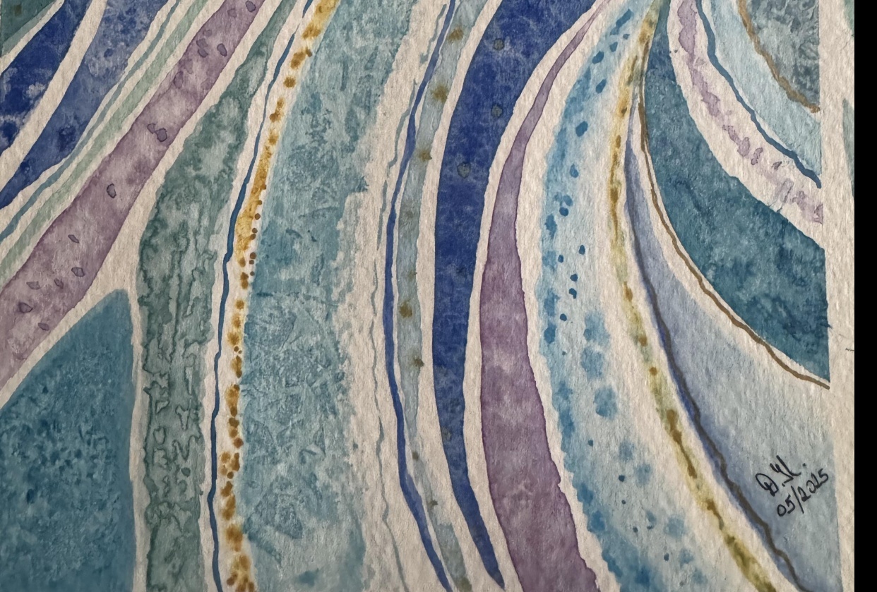 Watercolor Geode - student project