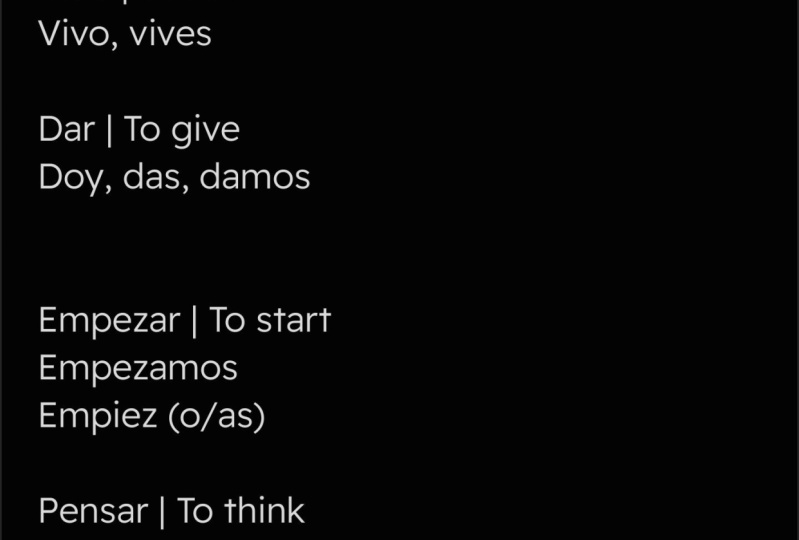 Some verbs