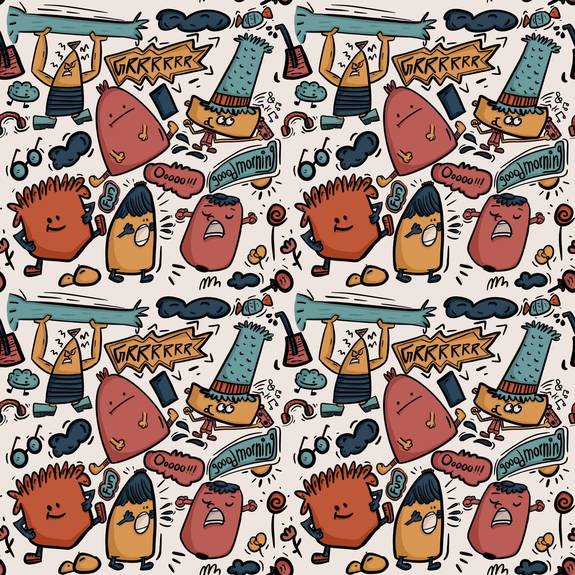 Doodle pattern - student project