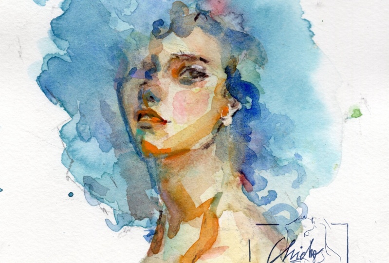 Analog watercolor with my signature