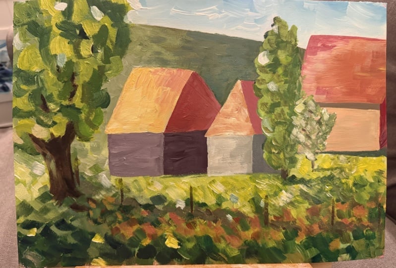 Acrylic techniques landscape