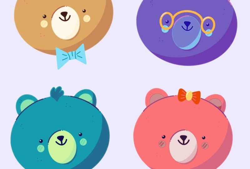 Colourful Bears