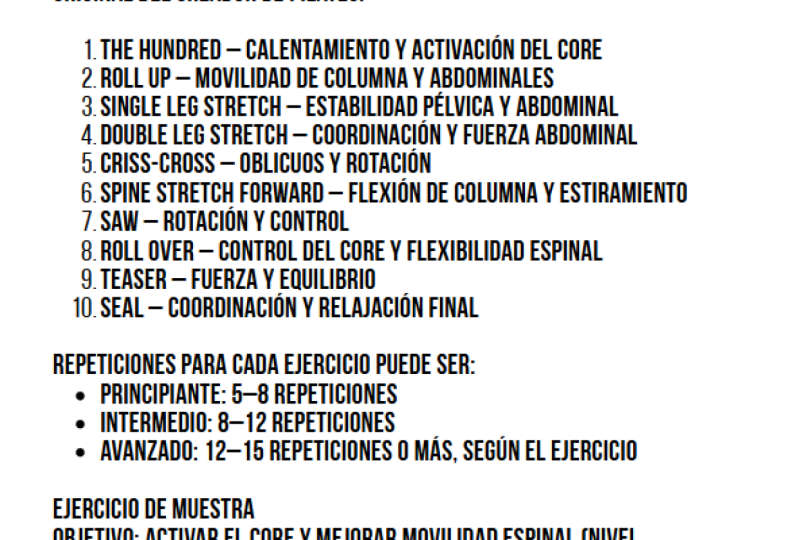 rutina de ejercicios