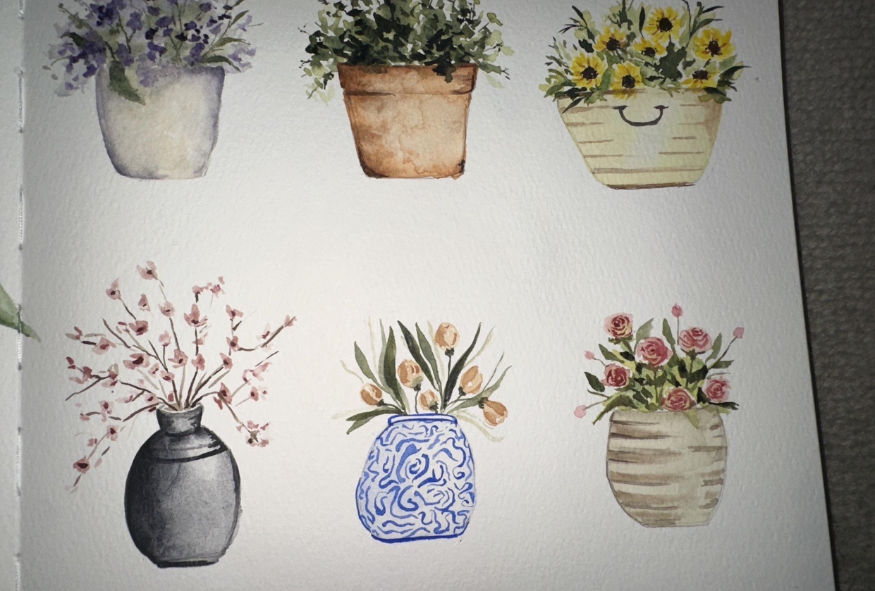 Mini loose florals - student project