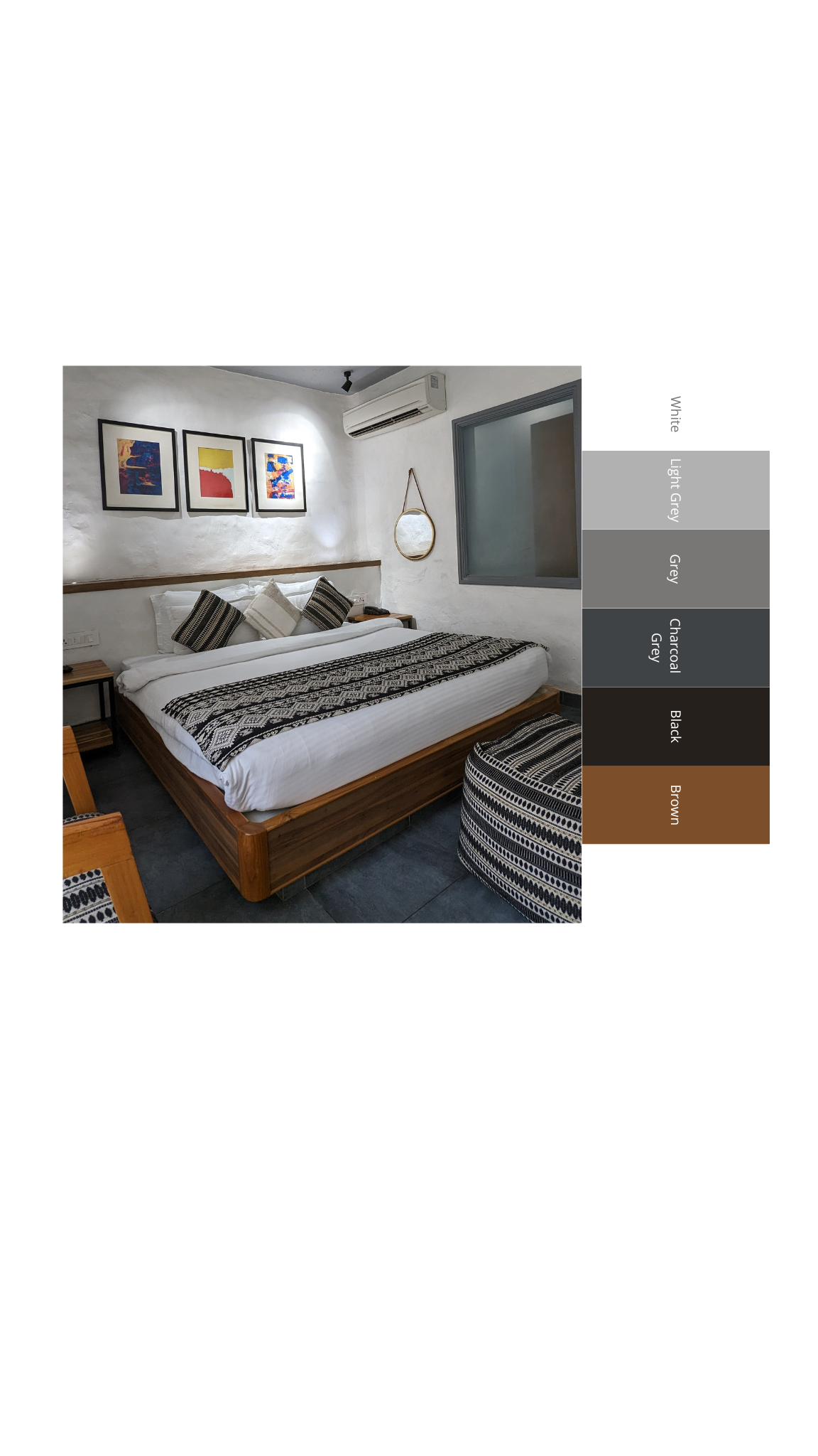 Color Scheme of a cozy Bedroom - student project