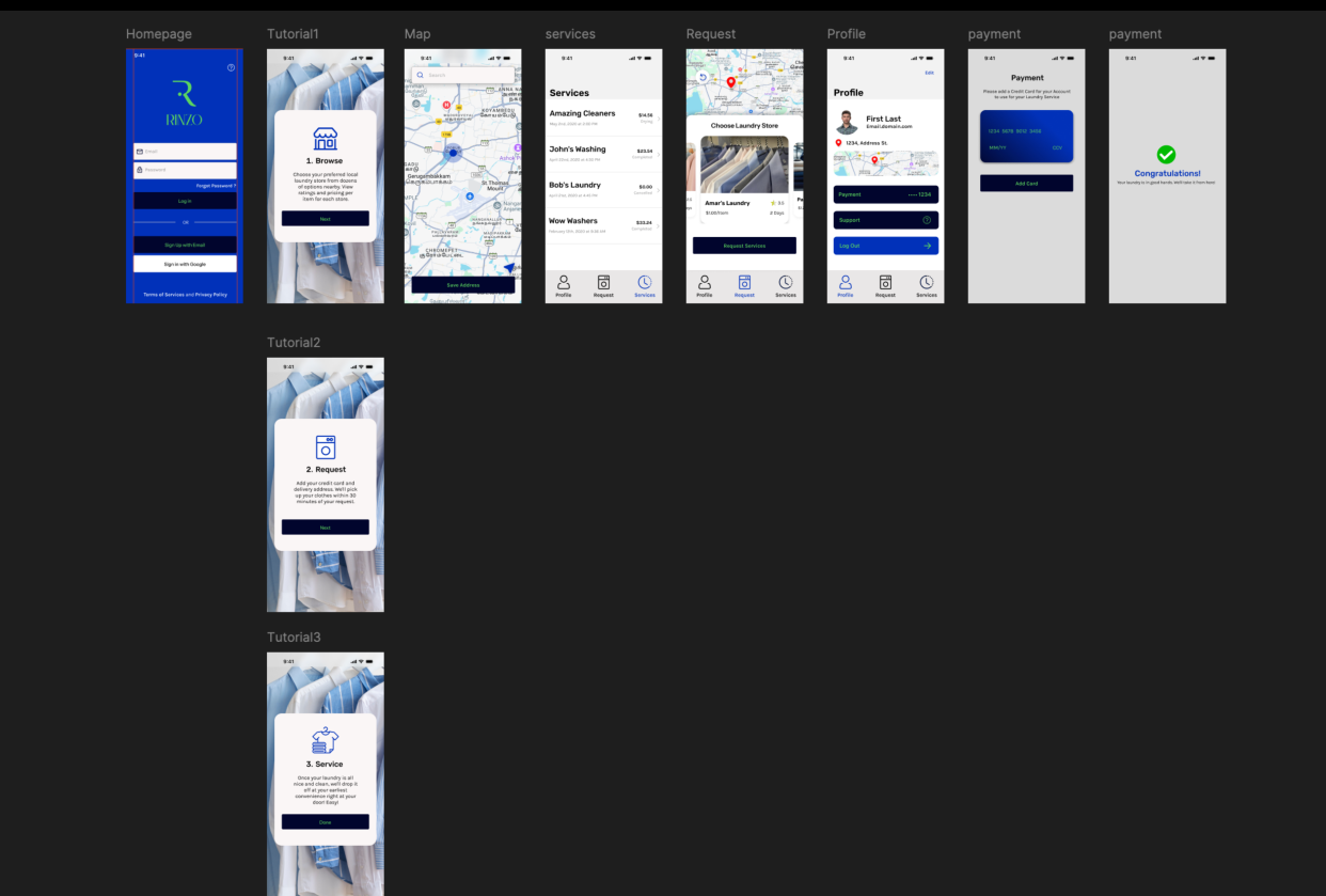 Rinzo Laundry App - student project
