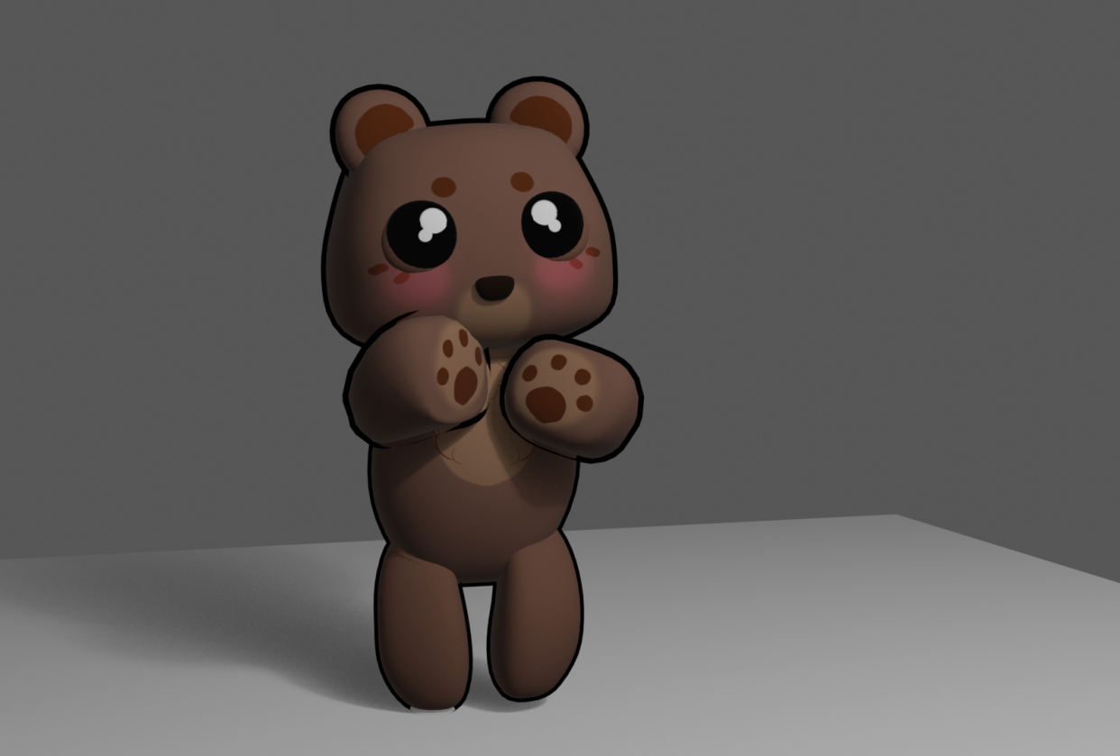 Teddy bear happy - student project