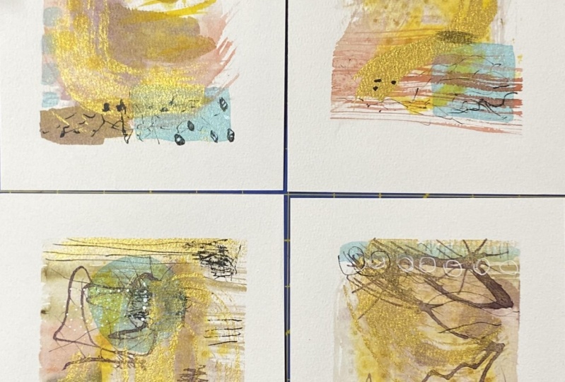 Intuitive Painting, Abstracts w/ ink