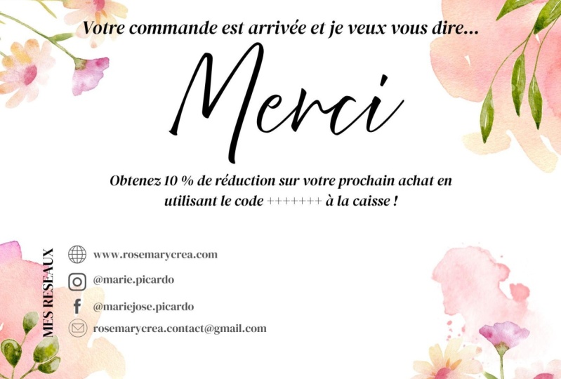 Carte remerciements