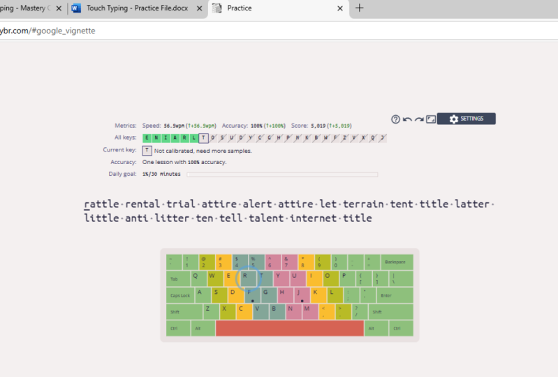typing speed and accuracy
