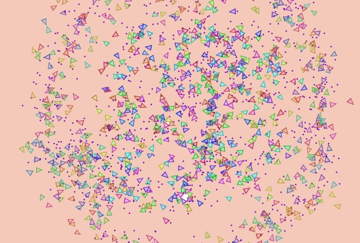 Dots and Triangles brush - student project