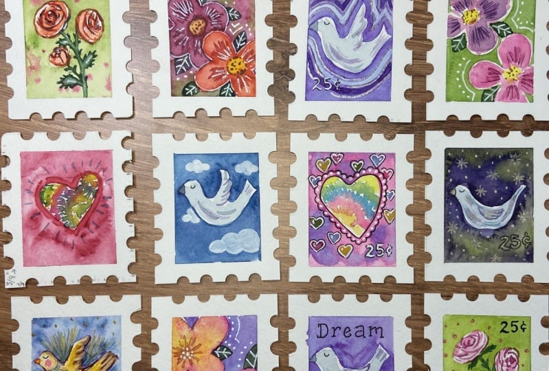 A dozen stamps