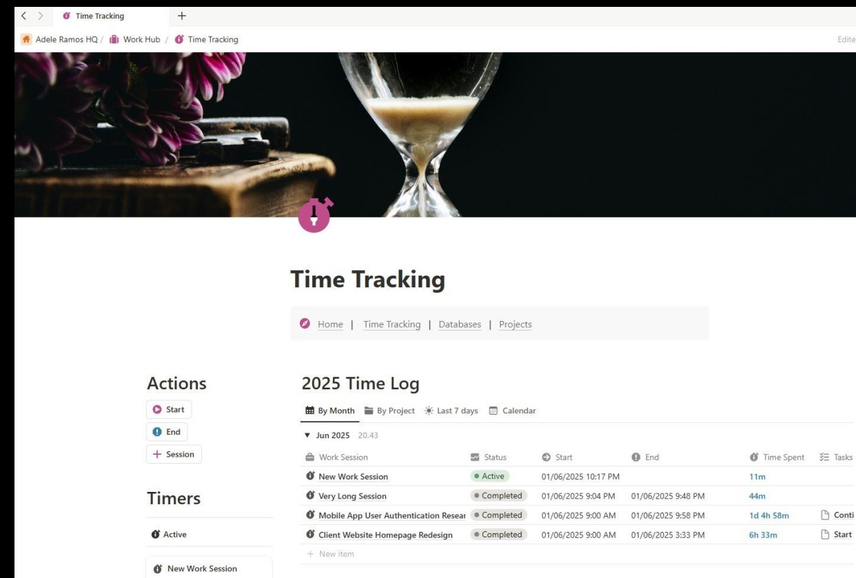 Work Hub Time Tracker - student project