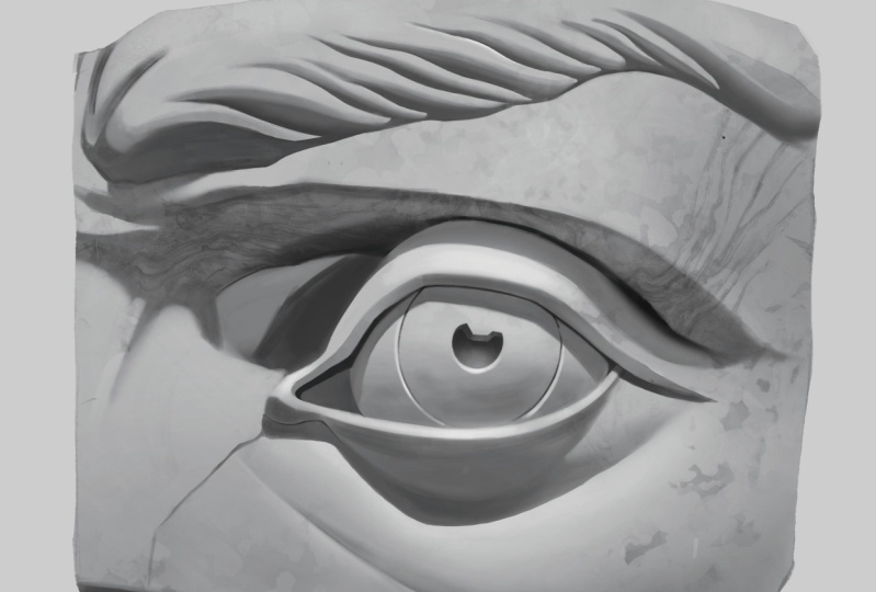 Sculpture's eye