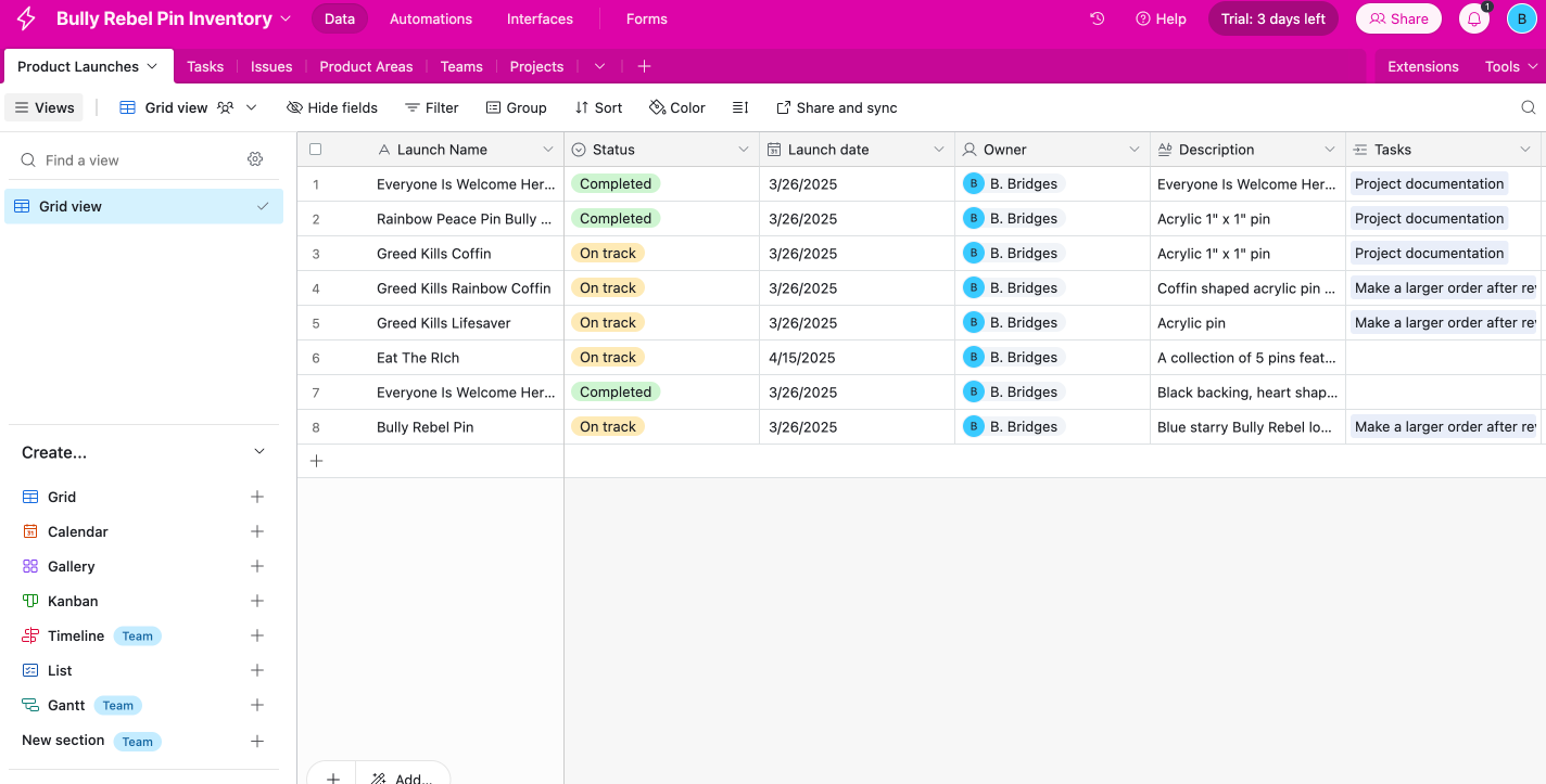 Project Organization - student project