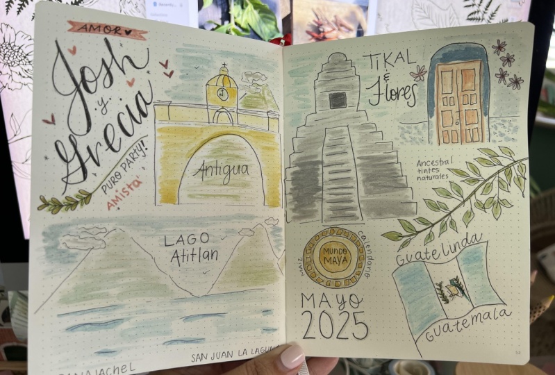 Recuerdo de mi viaje a Guatemala en mi Journal