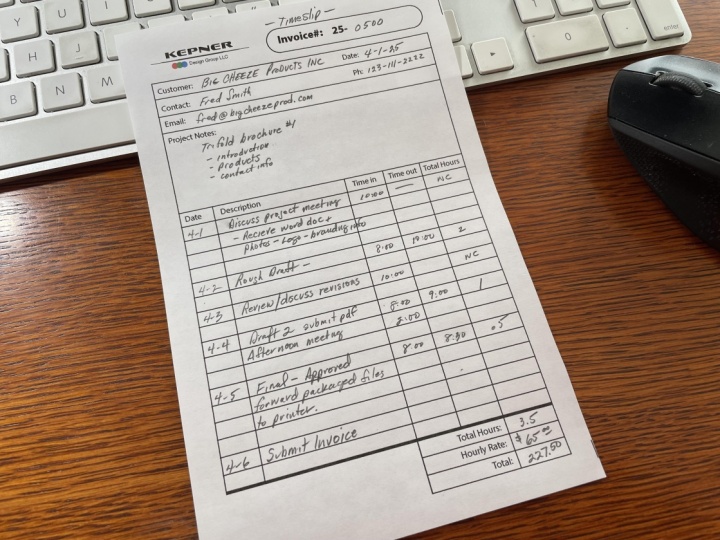 Project Work Order/Time Tracker Form
