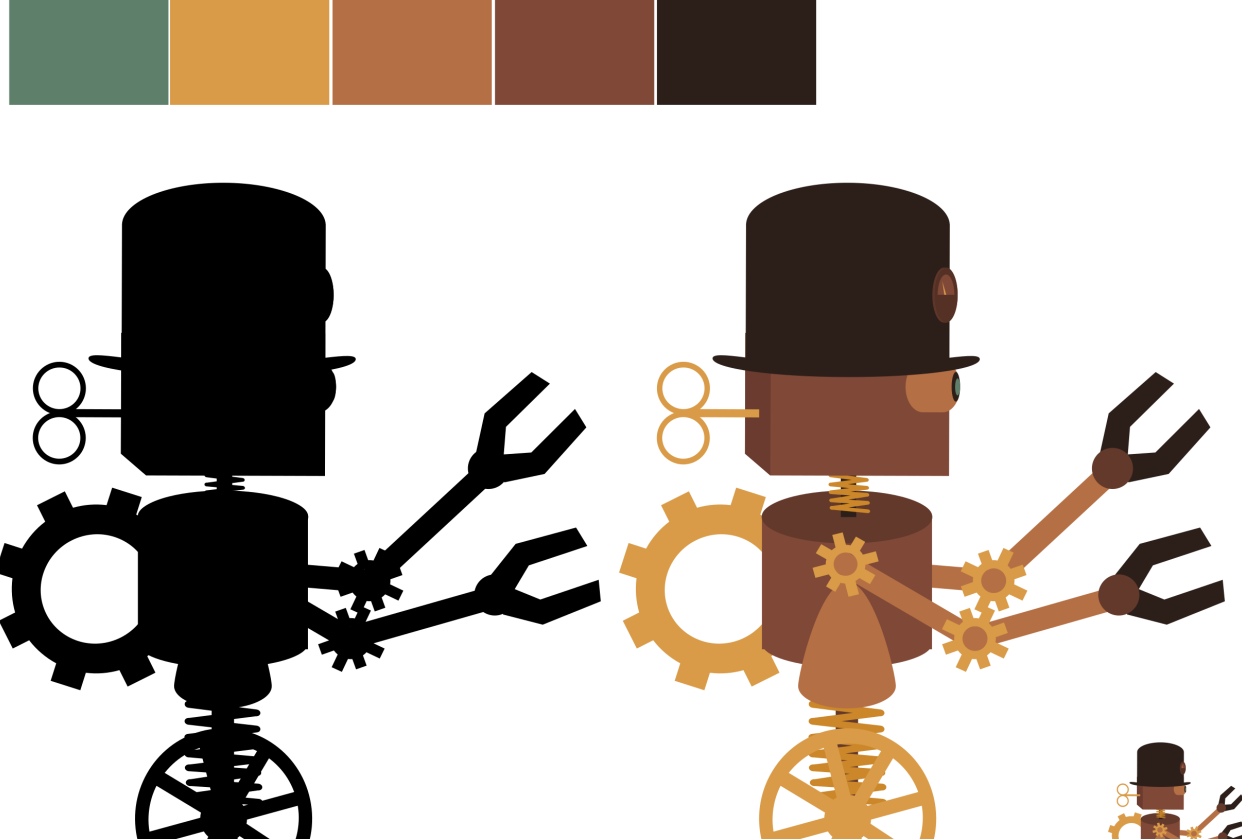 Steampunk robot - student project