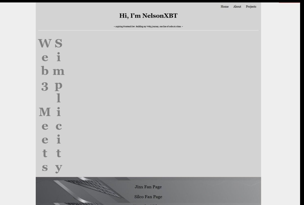 Portfolio website - student project