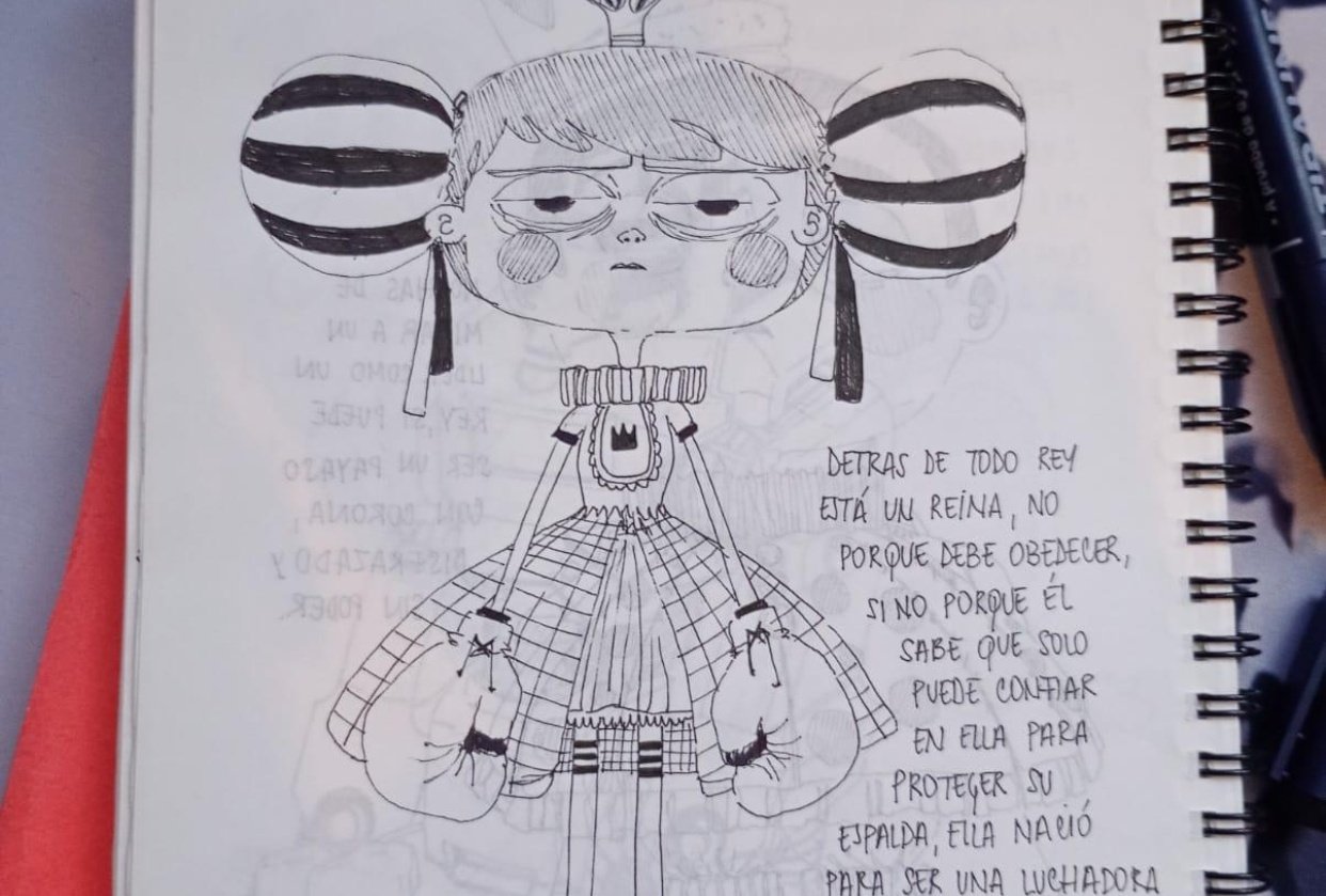 entintado del personaje - student project