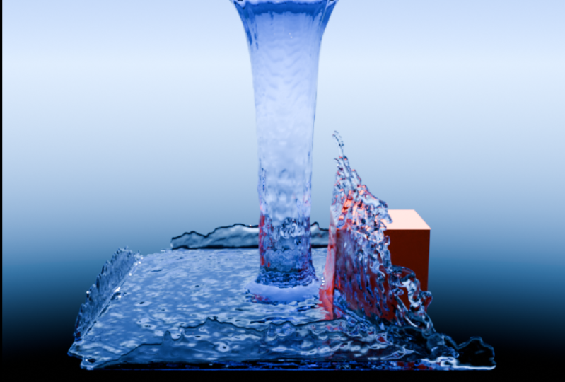Spilling water
