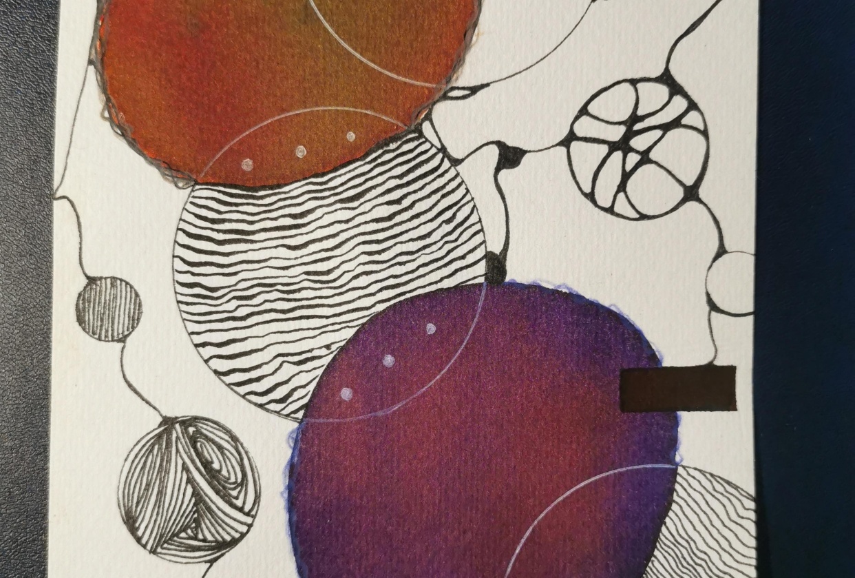 Interesting liquid watercolor disaster - student project