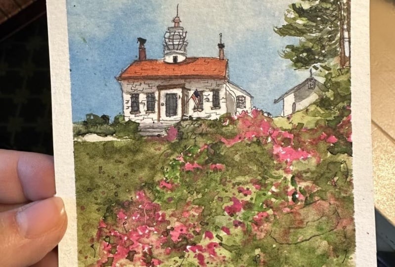 Plein Air for Fun: Battery Point Lighthouse