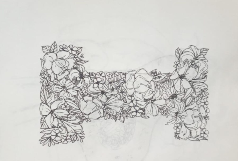 letras con flores