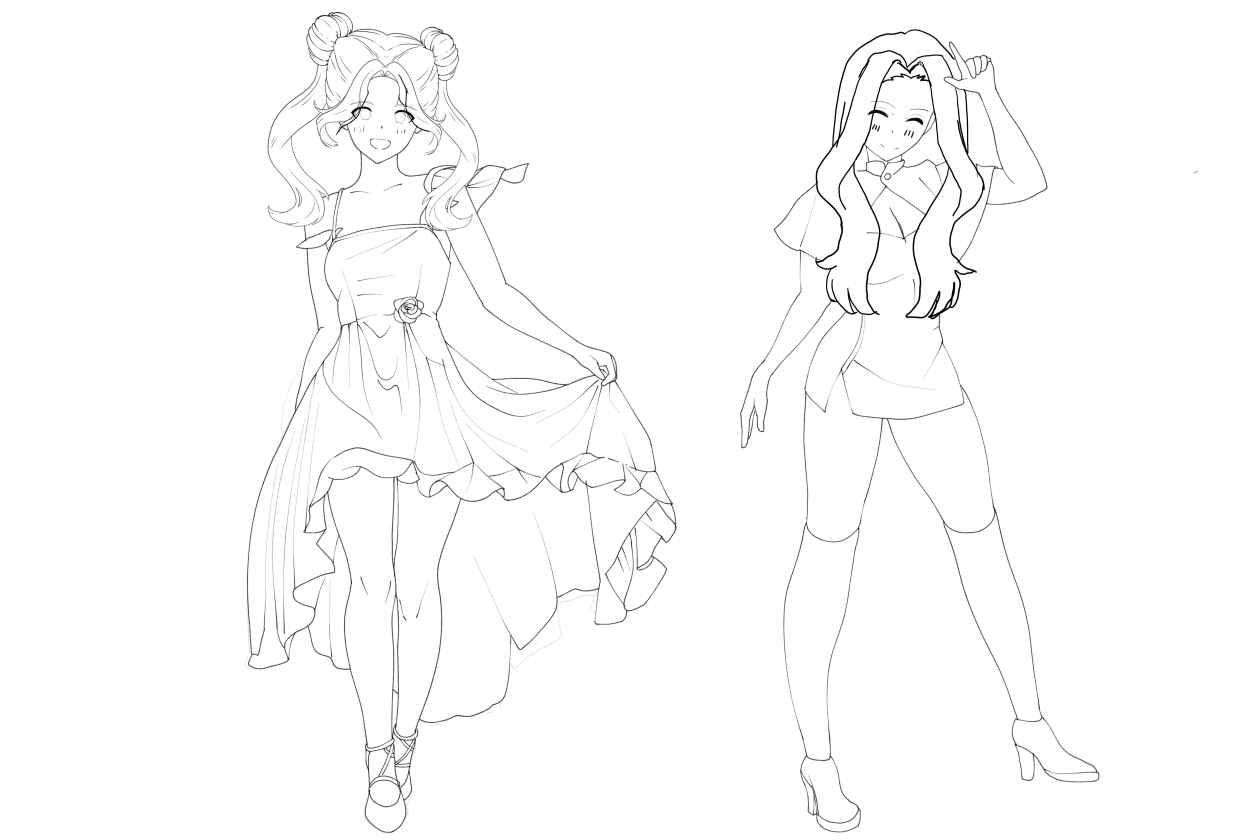 Two pretty girls - student project