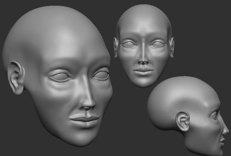 My first head model