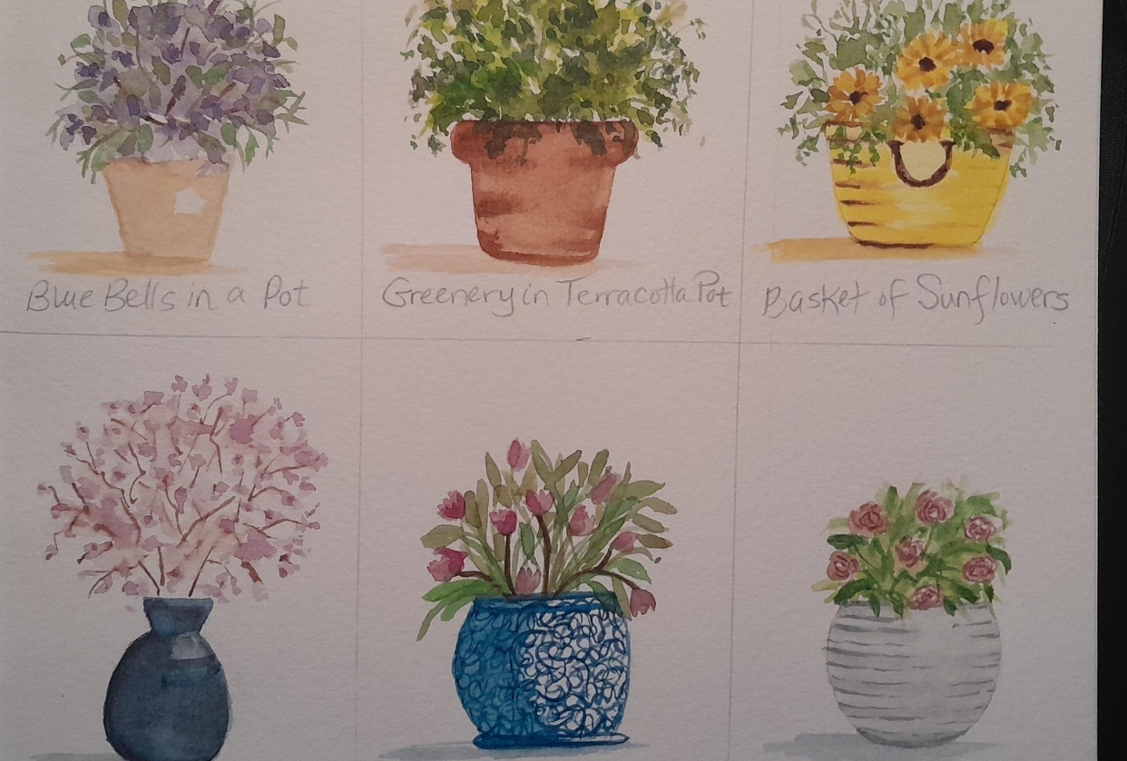 Mini Loose Florals in Watercolor with Jenny Flores Art - student project