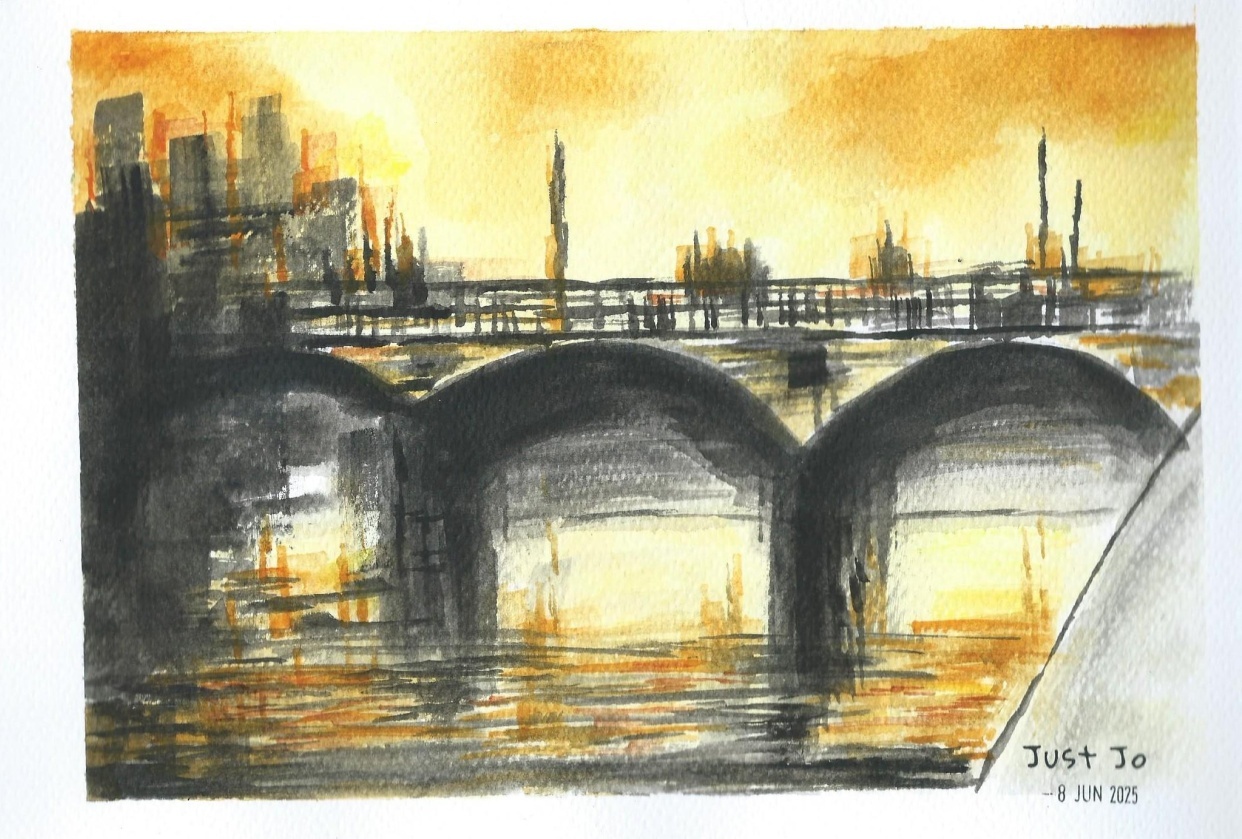 Bridge over water. - student project
