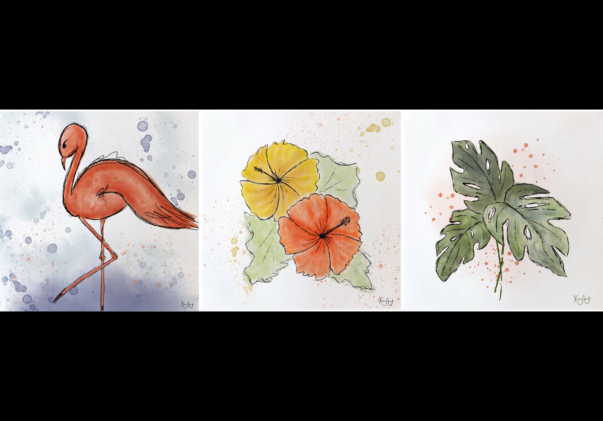Trendy Tropical Trio - student project