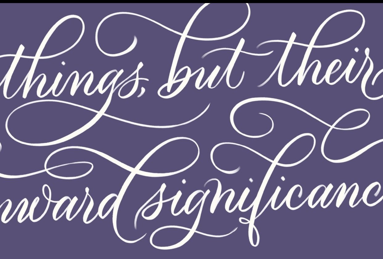 Brush Lettering Manuscript - student project